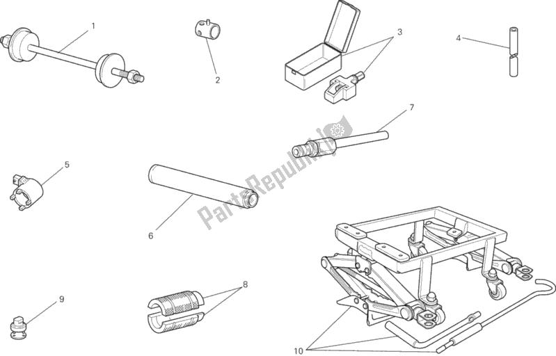 All parts for the Workshop Service Tools, Frame of the Ducati Monster 795 Thailand 2014
